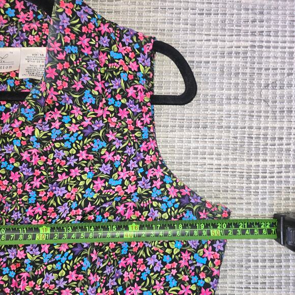 VTG 90s Kathie Lee Maxi Shirt Dress Womens Size 14 Coquette Cottage Floral Boho - Picture 6 of 9